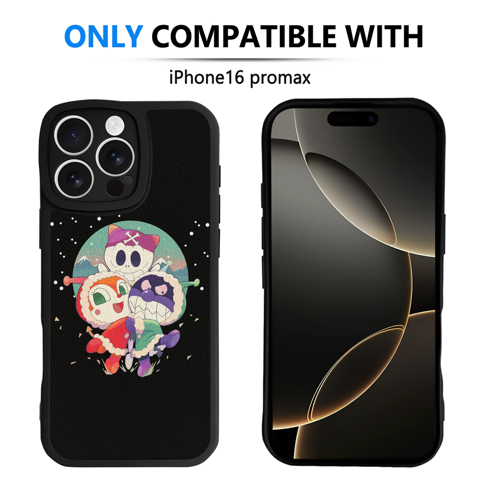 （画像用） アンパンマン Anpanman 【iPhone 16シリーズ対応】シリコンスマホケース（レザー調） 材質：シリコン
